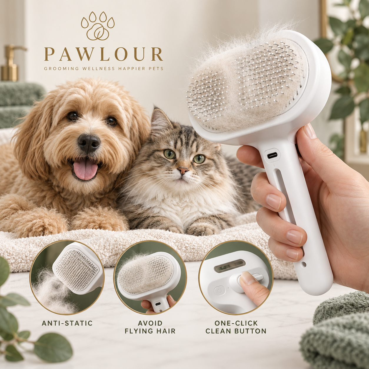 Steam Grooming Brush