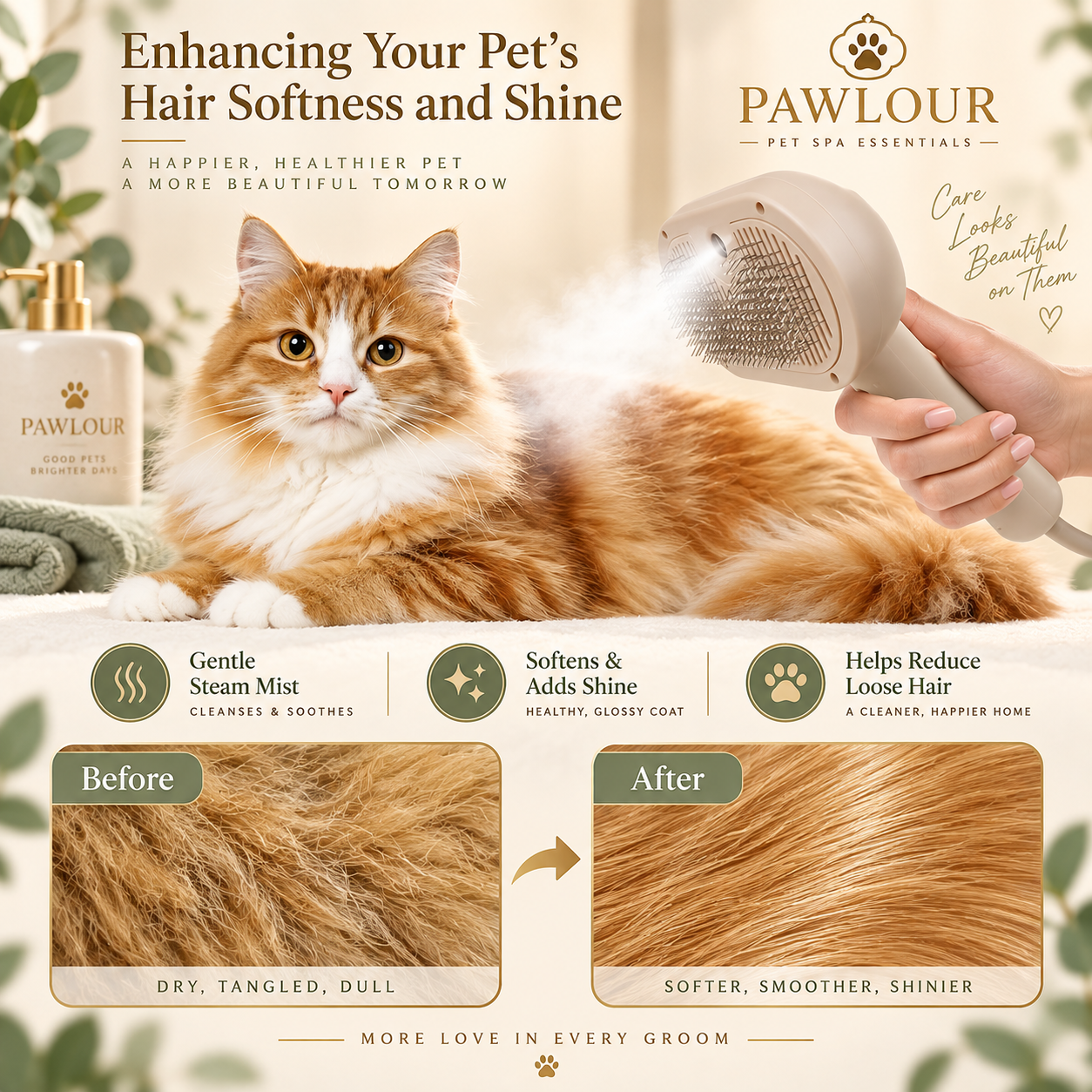 Steam Grooming Brush