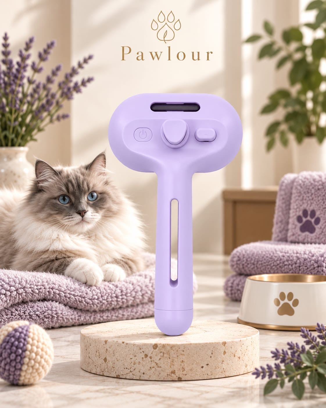 The De-Shed Duo - steam grooming brush and spa gloves