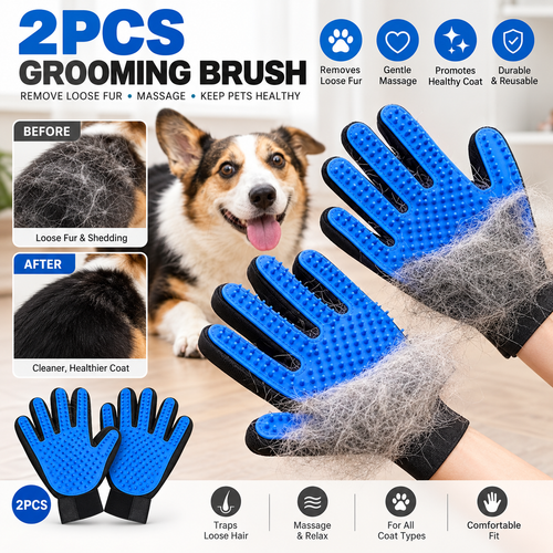 Deshedding Spa Gloves